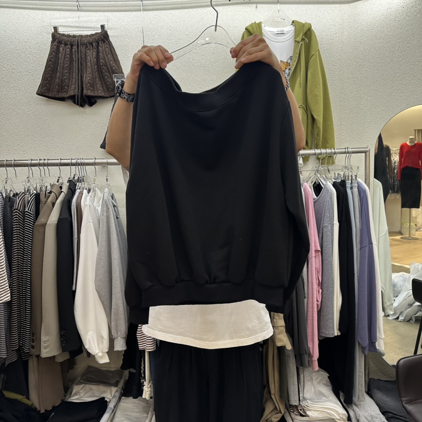 MAGOT東大門㊣實拍女士新品職業時尚25秋冬真品休閑衛衣露肩IIIΛGOT/MAGOT衛衣圖色3