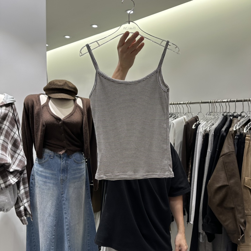 BAIE.38韓國代購㊣女裝新品熱賣25秋冬職業時尚吊帶背心紐扣BAIE.38吊帶/背心