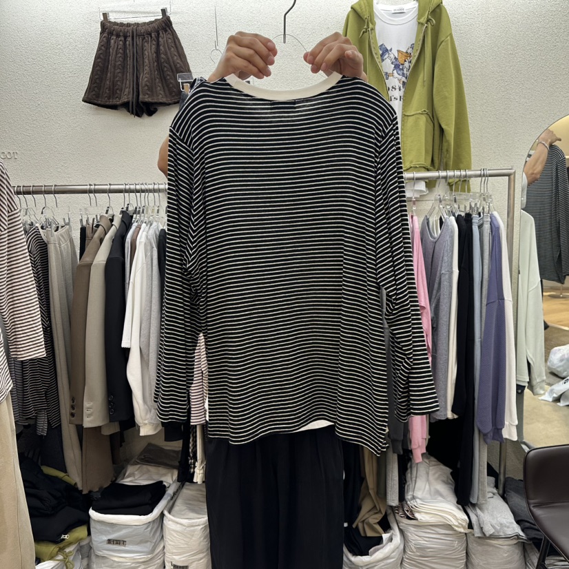 MAGOT東大門㊣代購女裝新品熱賣人氣25秋冬長袖T恤美利奴羊毛IIIΛGOT/MAGOT長袖T恤