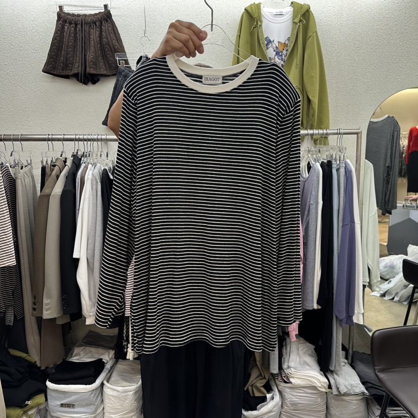 MAGOT東大門㊣代購女裝新品熱賣人氣25秋冬長袖T恤美利奴羊毛IIIΛGOT/MAGOT長袖T恤圖色3