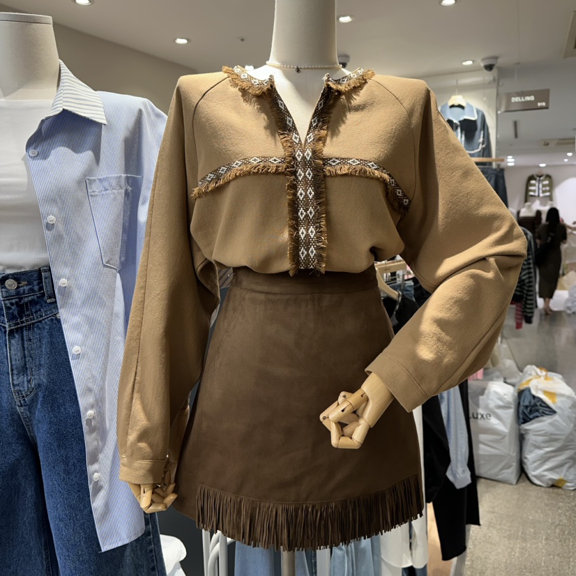 DELLING東大門㊣代購女裝新款真品休閑時尚人氣25秋冬襯衫蕾絲衫DELLING襯衫/蕾絲衫圖色1