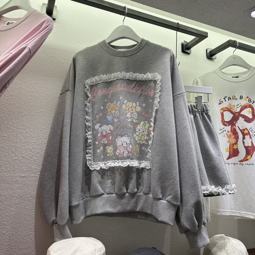 EVE韓國代購㊣女士新品熱賣真品25秋冬時尚推薦職業休閑衛衣EVE衛衣圖色3