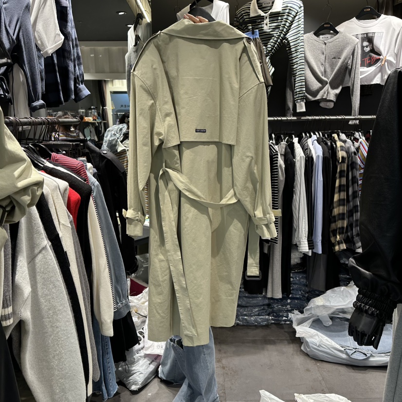 LONE STAR東大門㊣直郵女士新品推薦25秋冬長款風衣含腰帶LONE STAR長款風衣