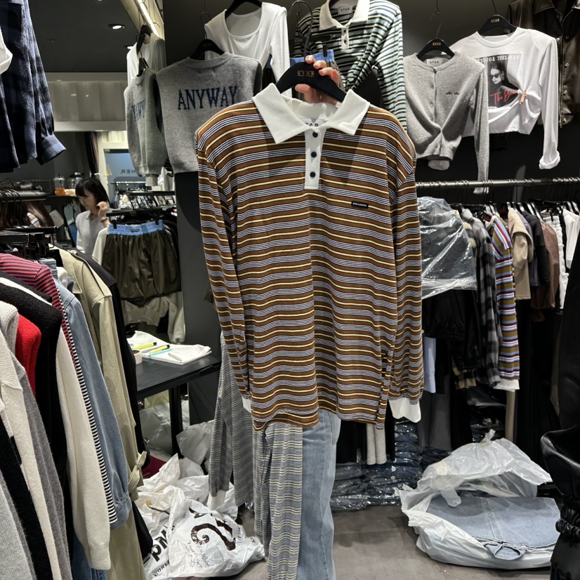 LONE STAR東大門㊣實拍女裝新品人氣時尚熱賣推薦真品長袖T恤LONE STAR長袖T恤圖色3