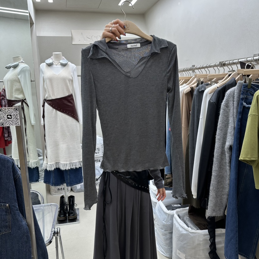 ASCEND東大門㊣實拍女裝新品人氣熱賣推薦時尚真品休閑針織衫ASCEND針織衫
