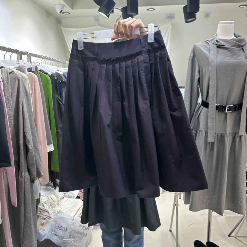 OWNS東大門㊣直郵女裝新品休閑職業推薦熱賣人氣半身裙中短裙OWNS半身裙/中短裙圖色2深藍色