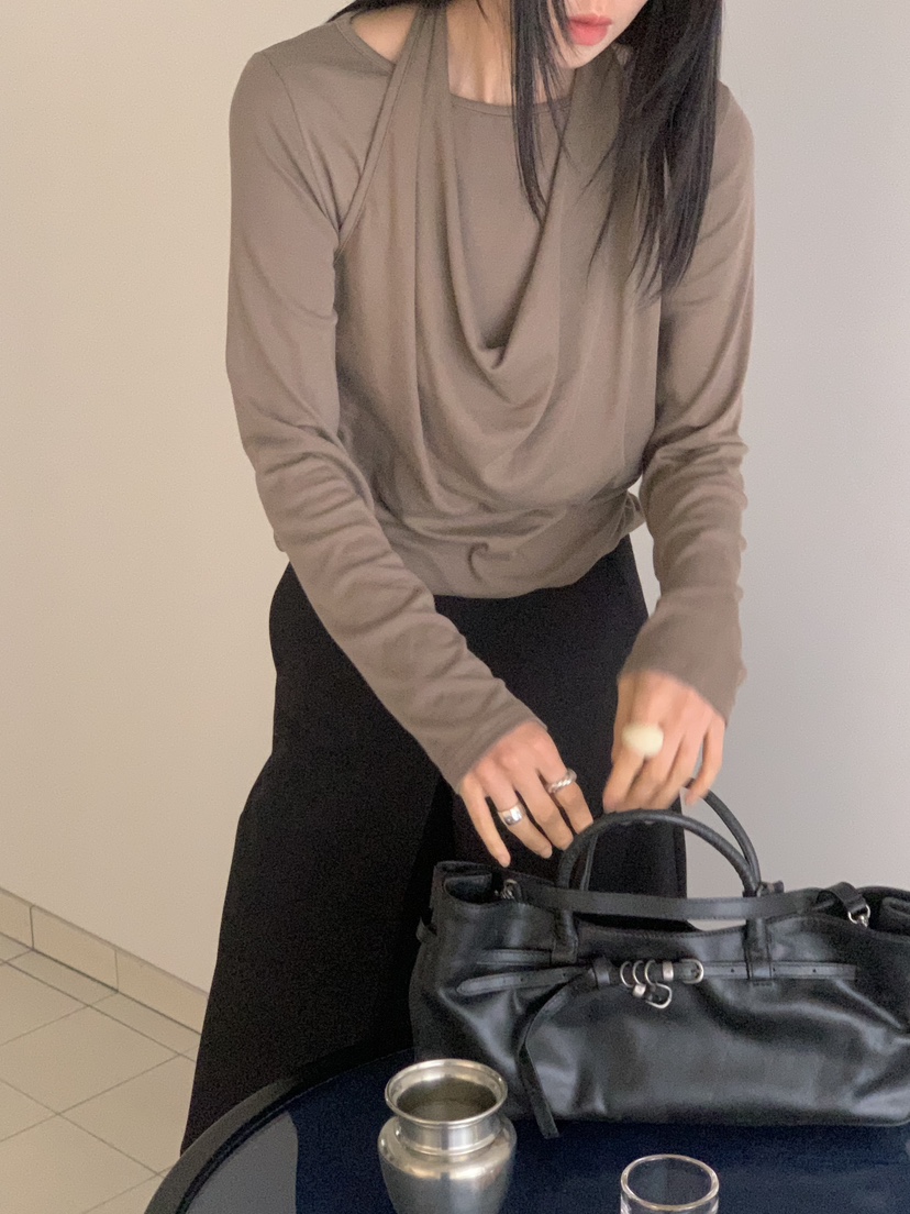 RIDGE-P東大門㊣代購女士新款休閑時尚熱賣真品長袖T恤假兩件RIDGE-P長袖T恤