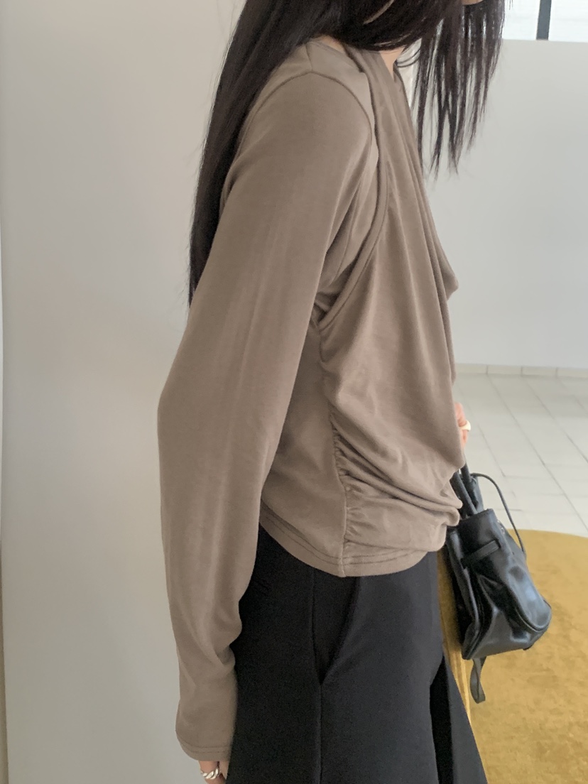 RIDGE-P東大門㊣代購女士新款休閑時尚熱賣真品長袖T恤假兩件RIDGE-P長袖T恤