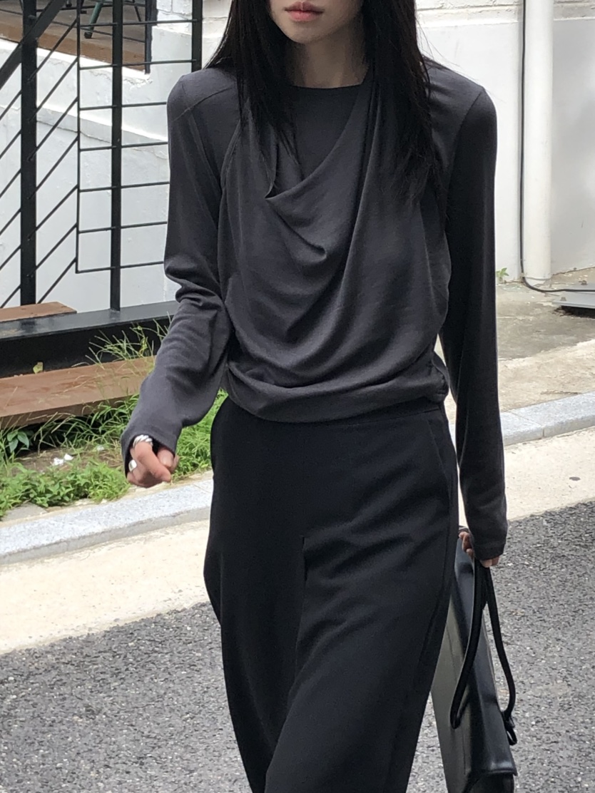 RIDGE-P東大門㊣代購女士新款休閑時尚熱賣真品長袖T恤假兩件RIDGE-P長袖T恤