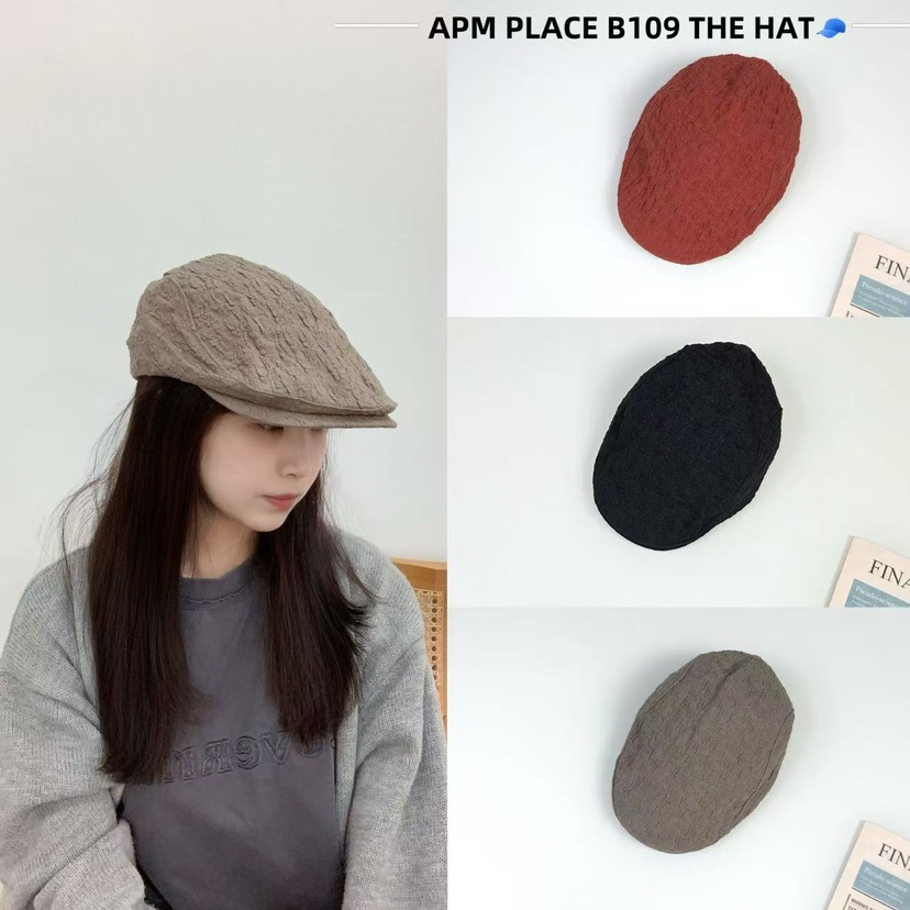 THE HAT-P韓國代購㊣女士新款職業推薦熱賣時尚真品帽子復古THE HAT帽子