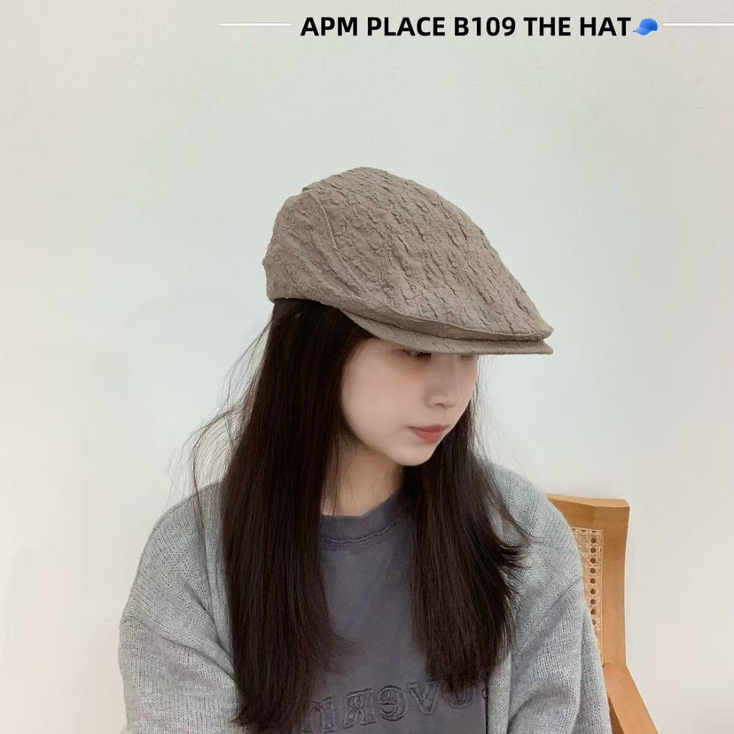 THE HAT-P韓國代購㊣女士新款職業推薦熱賣時尚真品帽子復古THE HAT帽子圖色1
