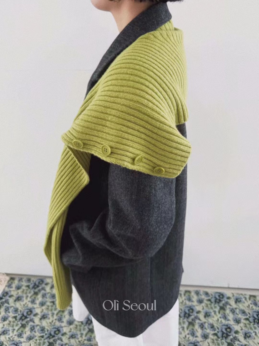 OLI SEOUL東大門㊣實拍女士新品真品職業時尚圍巾披肩披肩OLI SEOUL圍巾/披肩