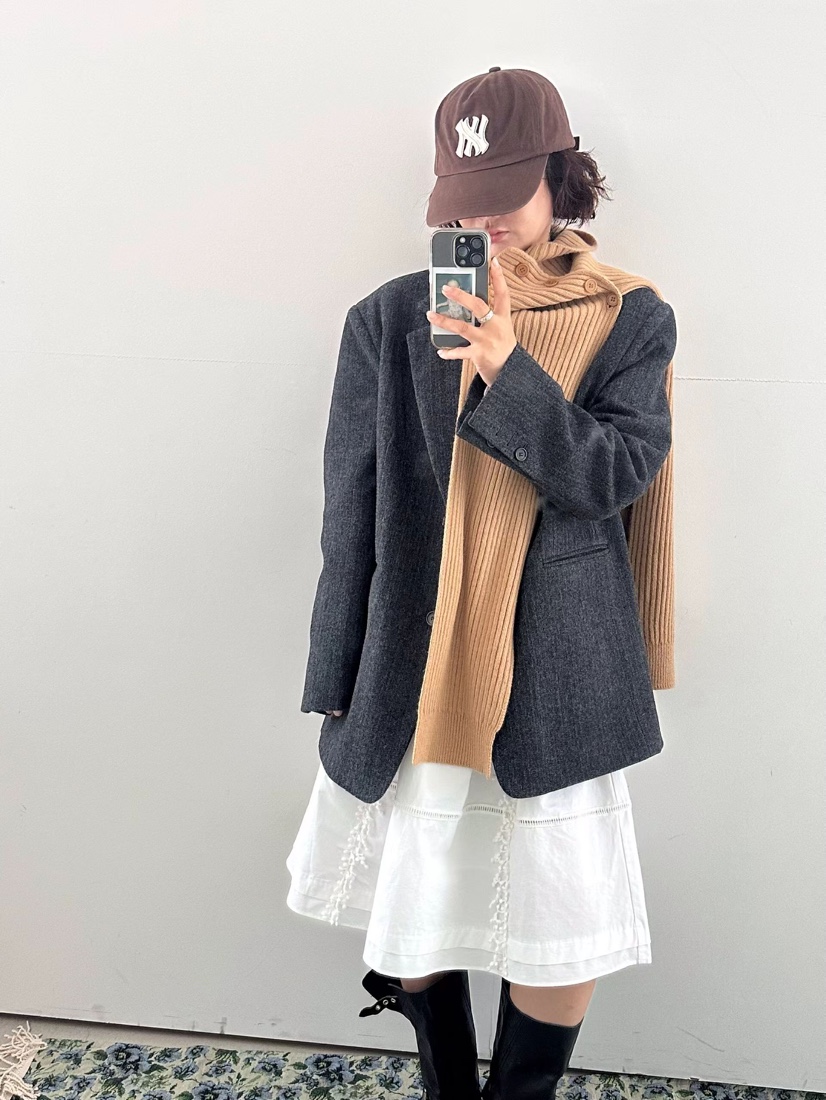 OLI SEOUL東大門㊣實拍女士新品真品職業時尚圍巾披肩披肩OLI SEOUL圍巾/披肩