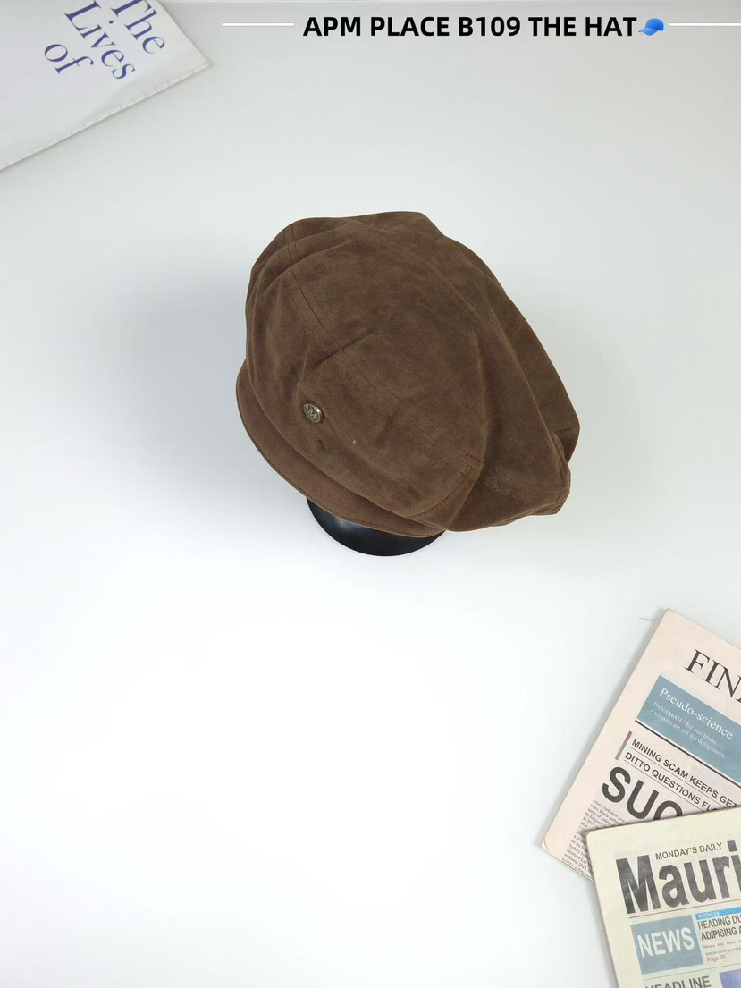 THE HAT-P東大門㊣代購女士新品推薦25秋冬帽子天鵝絨貝雷THE HAT帽子圖色3