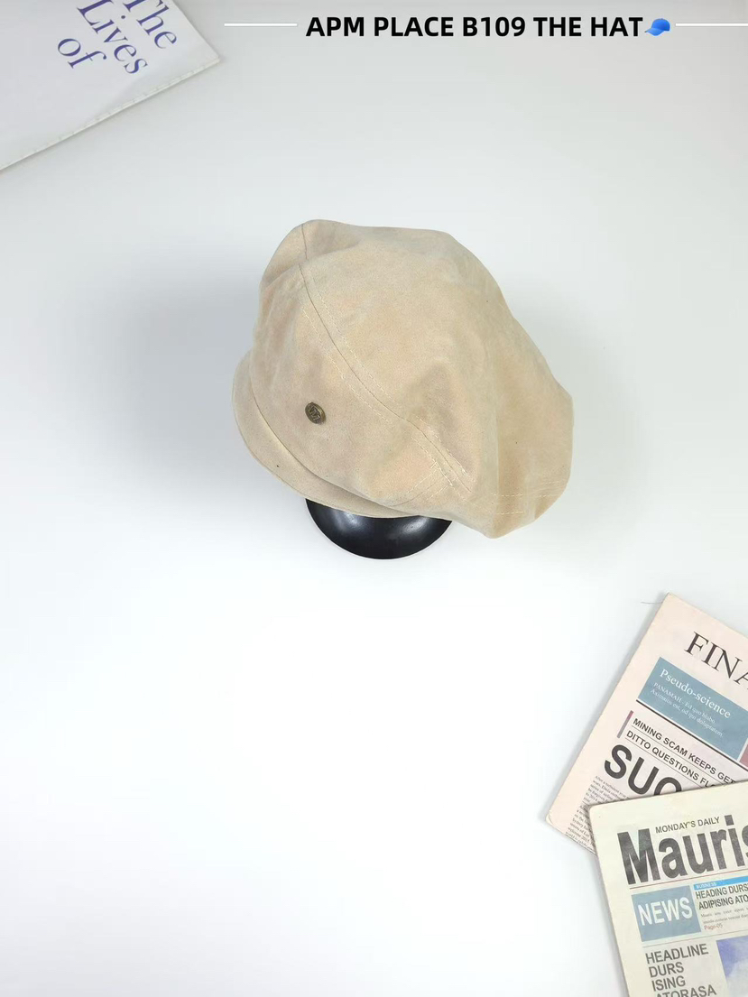 THE HAT-P東大門㊣代購女士新品推薦25秋冬帽子天鵝絨貝雷THE HAT帽子圖色4