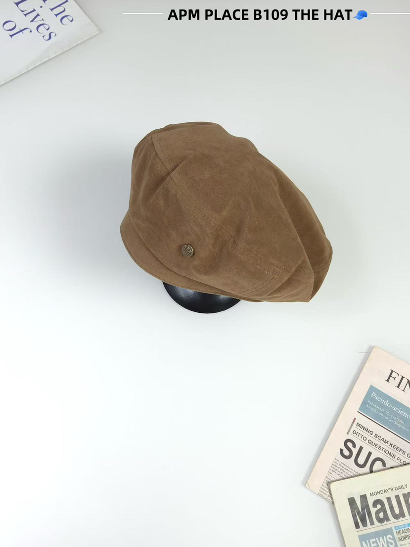 THE HAT-P東大門㊣代購女士新品推薦25秋冬帽子天鵝絨貝雷THE HAT帽子圖色5