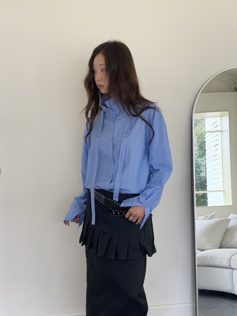 MURMUR東大門㊣代購女裝新品休閑職業推薦25秋冬襯衫蕾絲衫MURMUR襯衫/蕾絲衫
