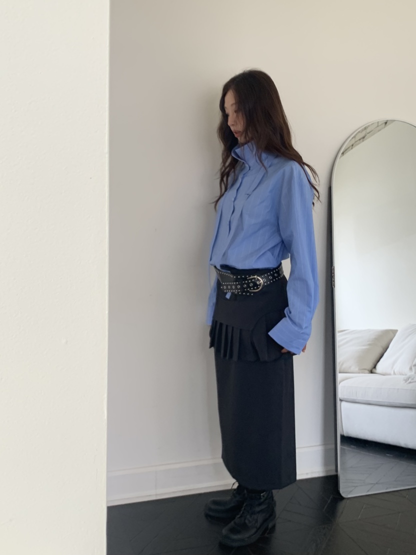 MURMUR東大門㊣代購女裝新品休閑職業推薦25秋冬襯衫蕾絲衫MURMUR襯衫/蕾絲衫