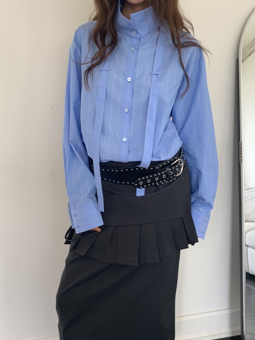 MURMUR東大門㊣代購女裝新品休閑職業推薦25秋冬襯衫蕾絲衫MURMUR襯衫/蕾絲衫