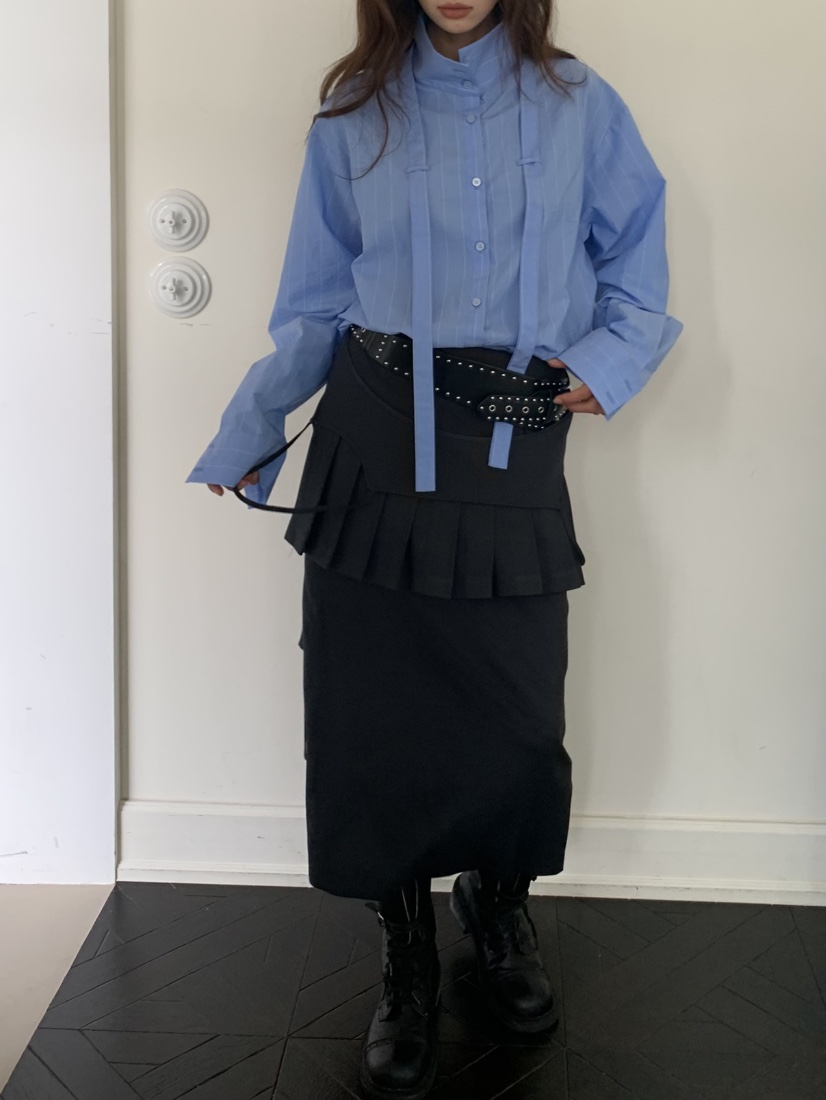 MURMUR東大門㊣代購女裝新品休閑職業推薦25秋冬襯衫蕾絲衫MURMUR襯衫/蕾絲衫