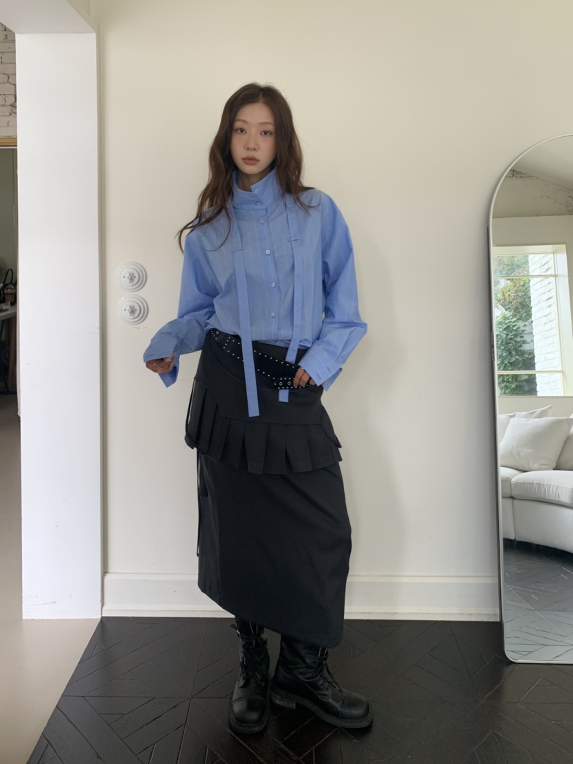MURMUR東大門㊣代購女裝新品休閑職業推薦25秋冬襯衫蕾絲衫MURMUR襯衫/蕾絲衫