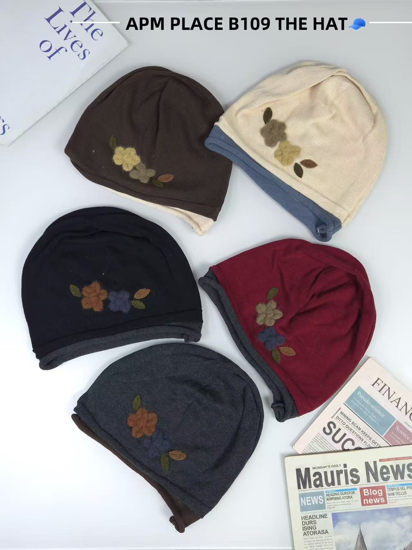 THE HAT-P東大門㊣實拍女裝新品25秋冬熱賣真品帽子花朵復古THE HAT帽子