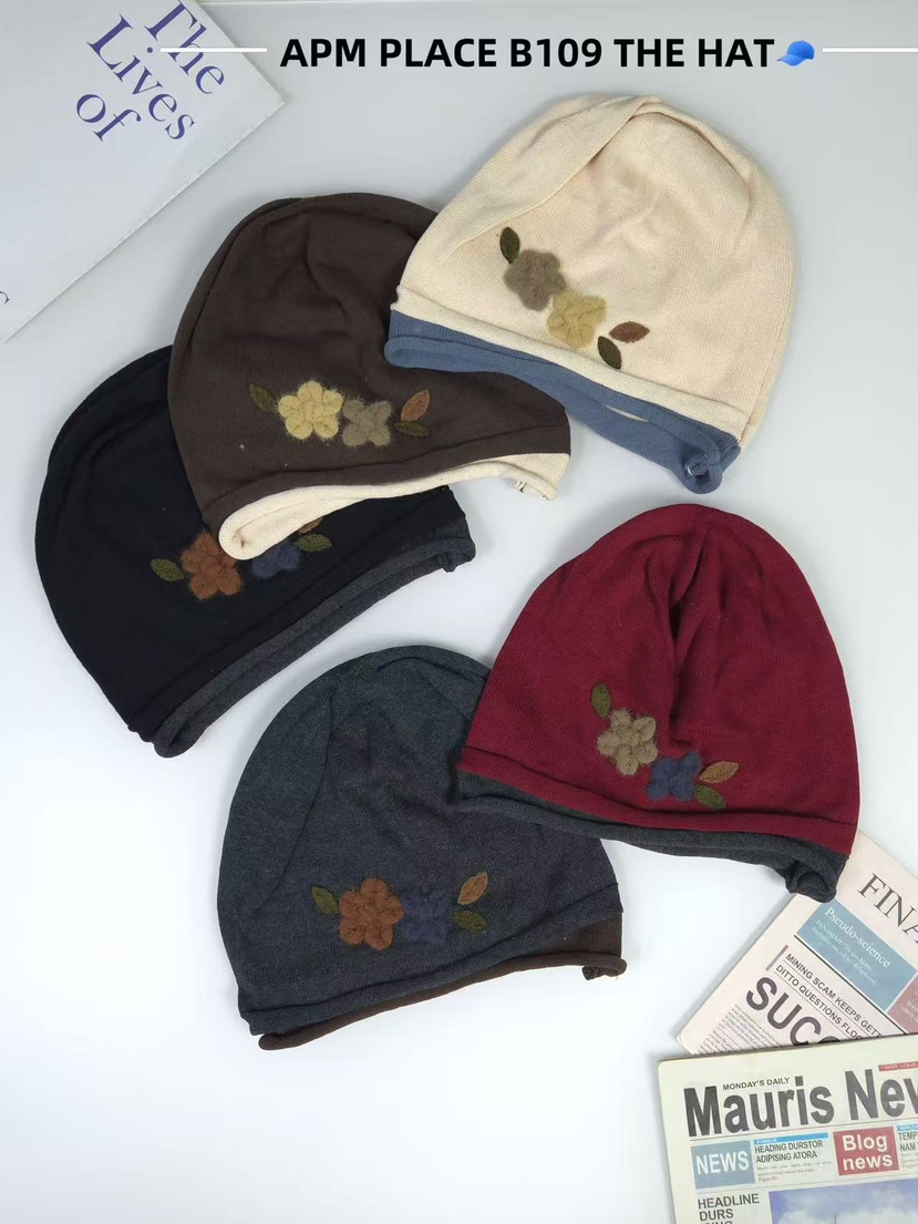 THE HAT-P東大門㊣實拍女裝新品25秋冬熱賣真品帽子花朵復古THE HAT帽子
