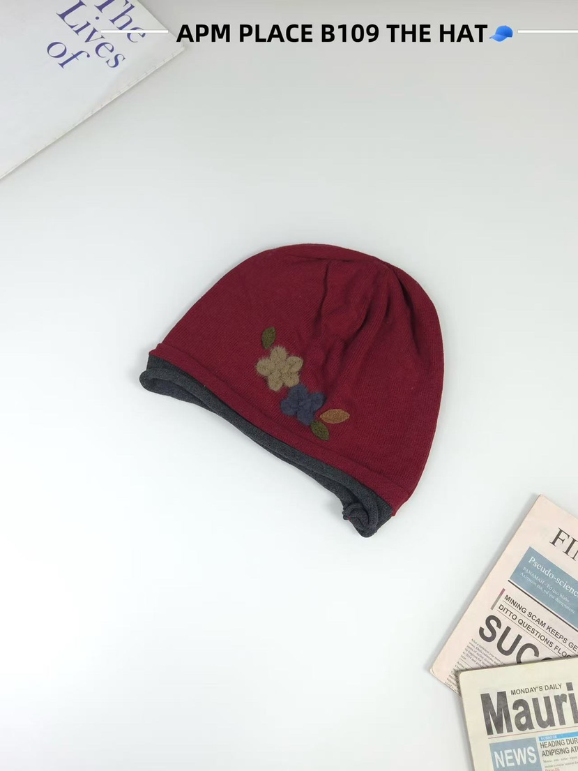 THE HAT-P東大門㊣實拍女裝新品25秋冬熱賣真品帽子花朵復古THE HAT帽子圖色1