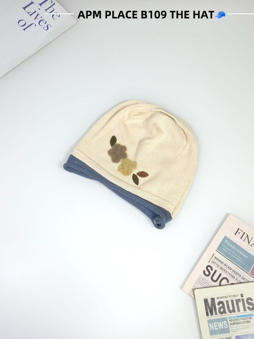 THE HAT-P東大門㊣實拍女裝新品25秋冬熱賣真品帽子花朵復古THE HAT帽子圖色2