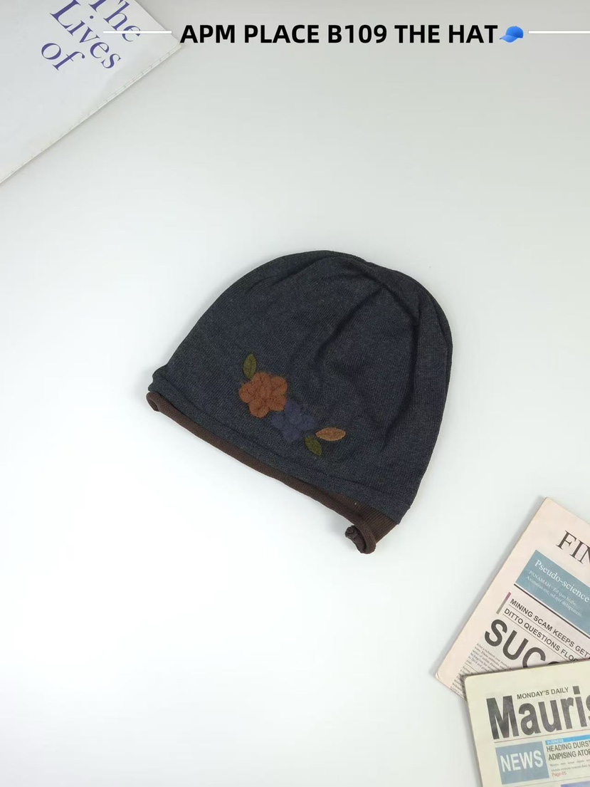 THE HAT-P東大門㊣實拍女裝新品25秋冬熱賣真品帽子花朵復古THE HAT帽子圖色5