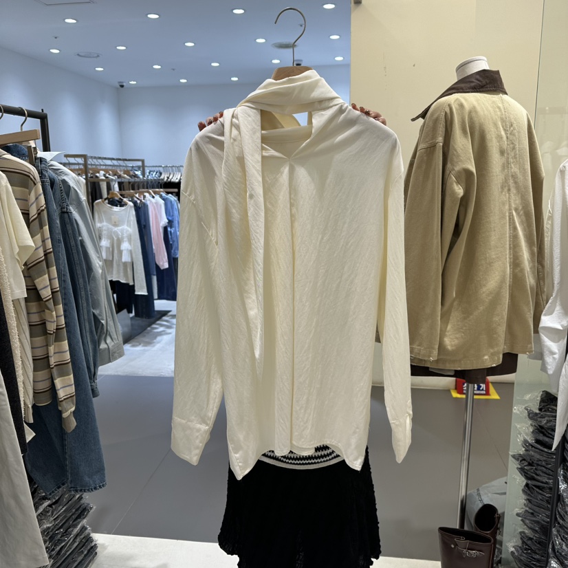 AURA東大門㊣代購女士新款休閑真品熱賣職業襯衫蕾絲衫兩面穿Au ra襯衫/蕾絲衫