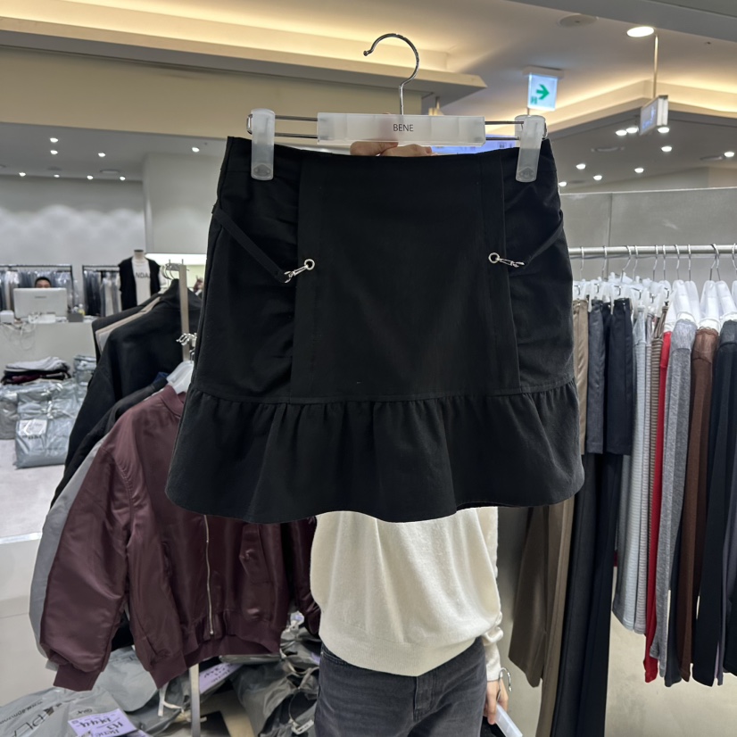 BENE東大門㊣直郵女裝新品時尚職業真品熱賣推薦休閑25秋冬短裙BENE短裙圖色4黑色