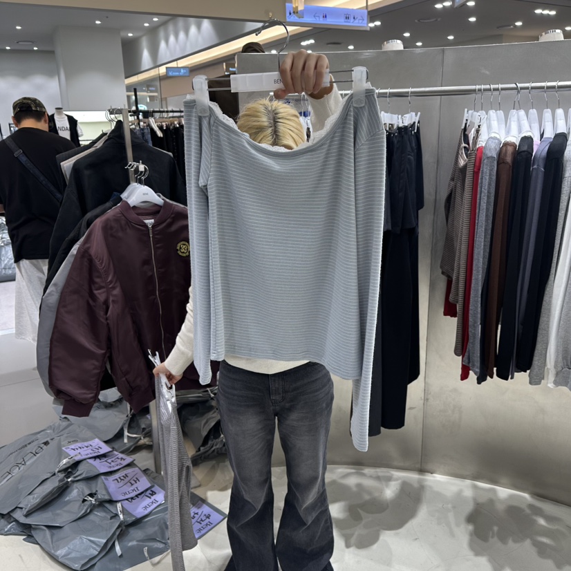 BENE韓國代購㊣女士新品真品職業時尚25秋冬熱賣休閑長袖T恤BENE長袖T恤圖色1