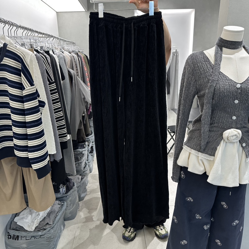 ANDE東大門㊣代購女裝新品熱賣人氣真品推薦25秋冬休閑褲天鵝絨Ande休閑褲圖色3