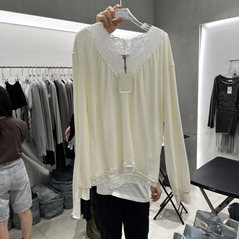 ANDE韓國代購㊣女裝新品真品熱賣時尚人氣休閑推薦25秋冬長袖T恤Ande長袖T恤圖色1