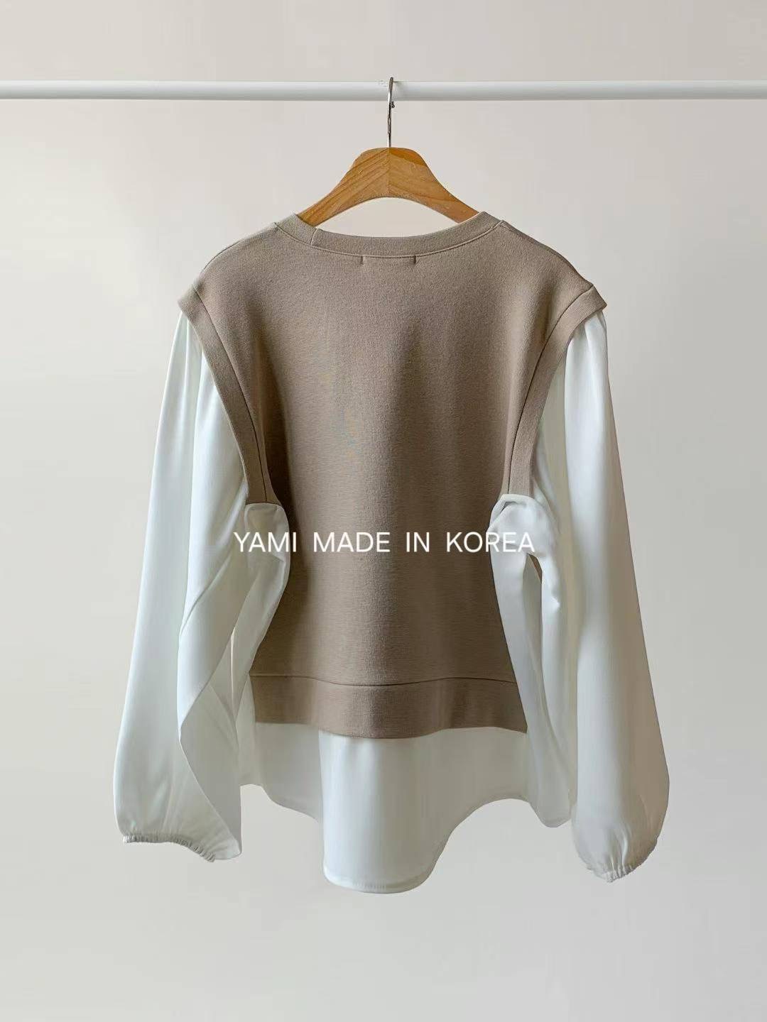 YAMI-야미-T東大門㊣直郵女裝新品真品休閑推薦襯衫蕾絲衫YAMI襯衫/蕾絲衫