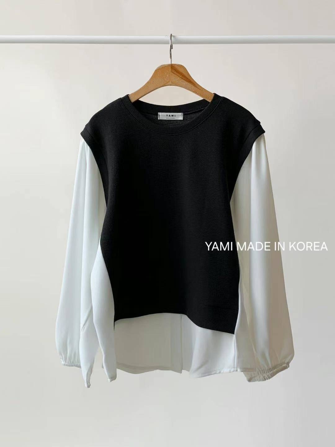 YAMI-야미-T東大門㊣直郵女裝新品真品休閑推薦襯衫蕾絲衫YAMI襯衫/蕾絲衫圖色1