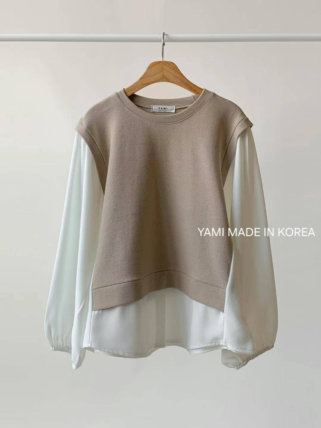 YAMI-야미-T東大門㊣直郵女裝新品真品休閑推薦襯衫蕾絲衫YAMI襯衫/蕾絲衫圖色3