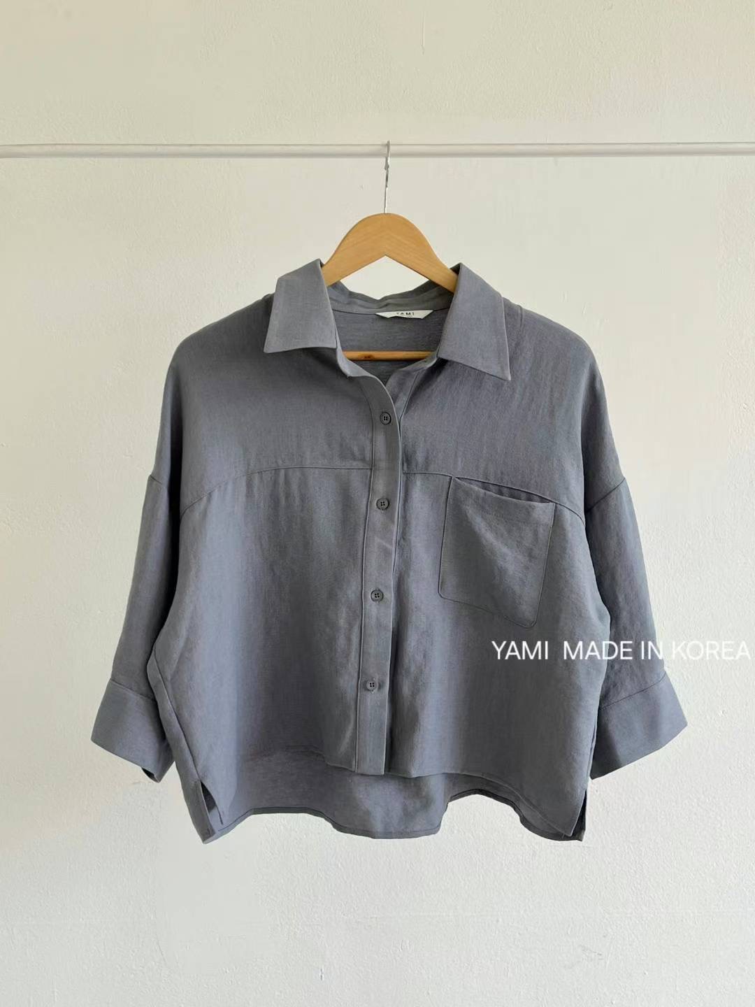 YAMI-야미-T東大門㊣直郵女裝新款人氣25秋冬時尚襯衫蕾絲衫YAMI襯衫/蕾絲衫圖色1