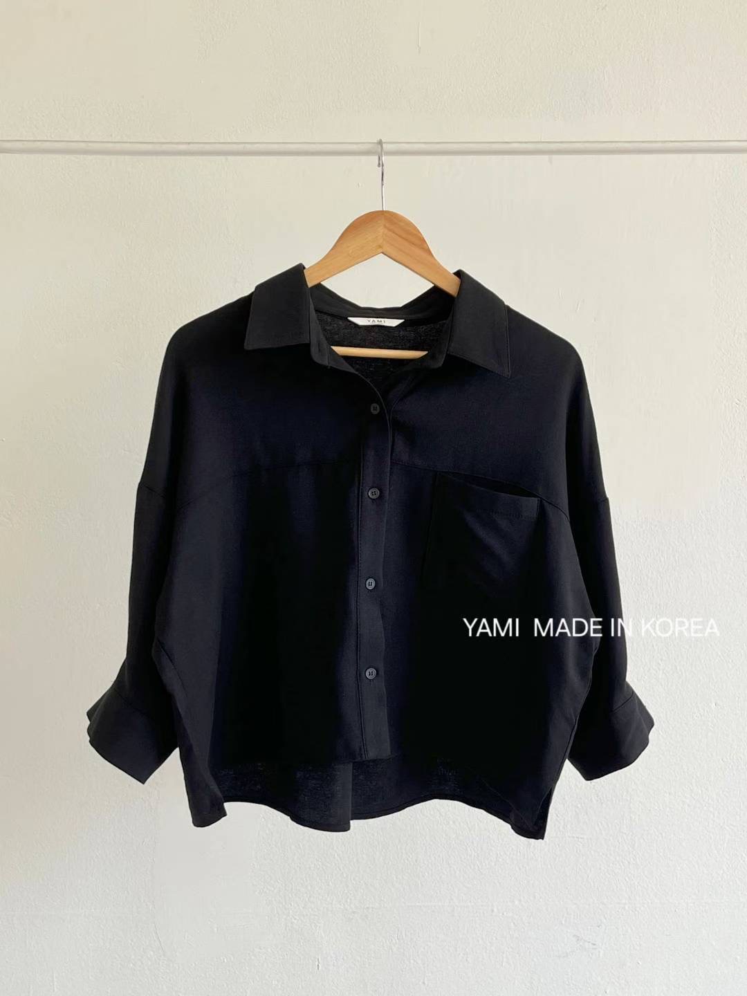 YAMI-야미-T東大門㊣直郵女裝新款人氣25秋冬時尚襯衫蕾絲衫YAMI襯衫/蕾絲衫圖色2