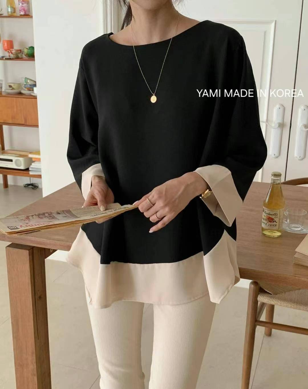 YAMI-야미-T東大門㊣直郵女士新款職業人氣真品熱賣長袖T恤YAMI長袖T恤