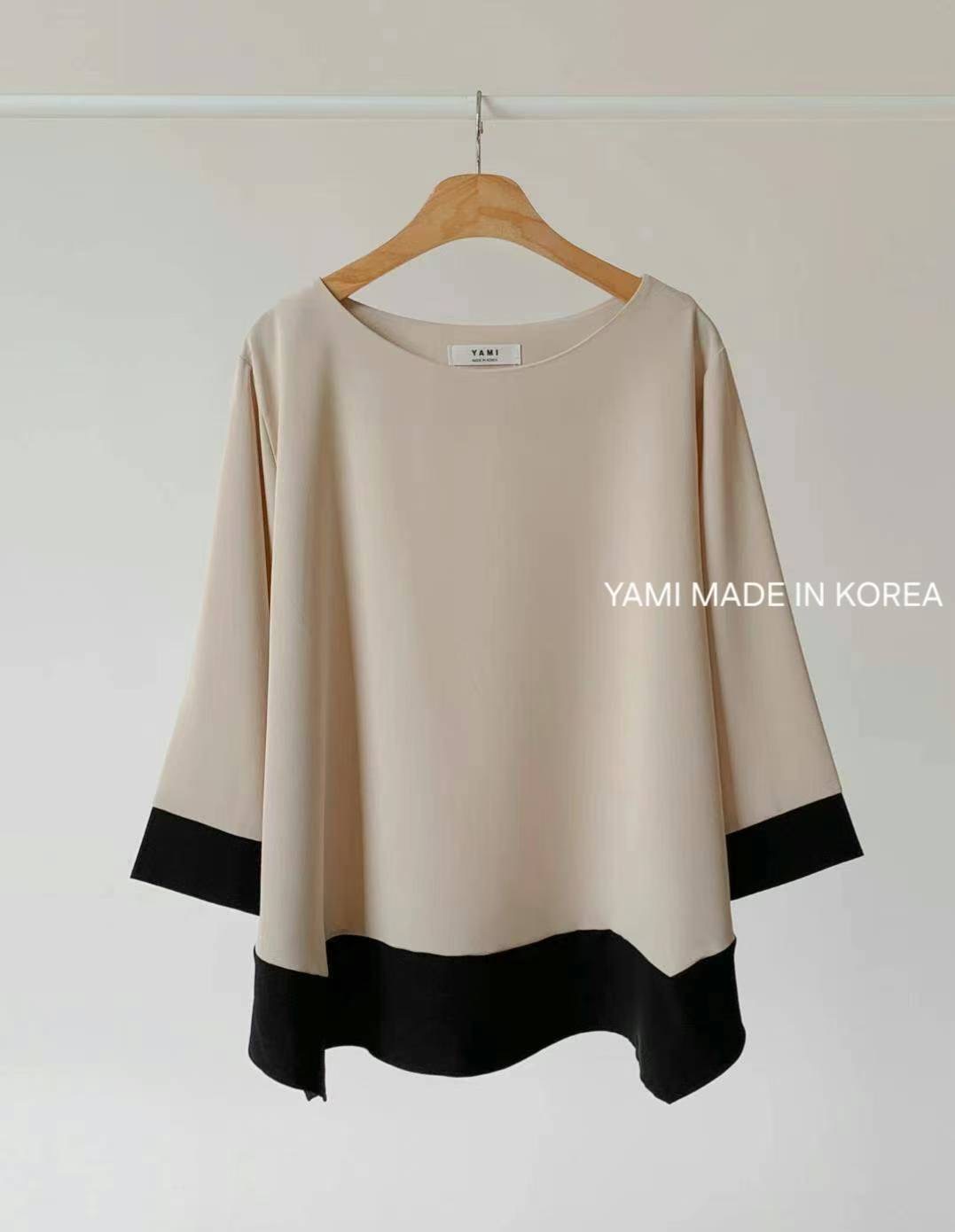 YAMI-야미-T東大門㊣直郵女士新款職業人氣真品熱賣長袖T恤YAMI長袖T恤圖色2