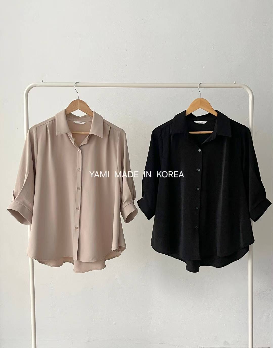 YAMI-야미-T東大門㊣代購女士新款推薦時尚25秋冬襯衫蕾絲衫YAMI襯衫/蕾絲衫