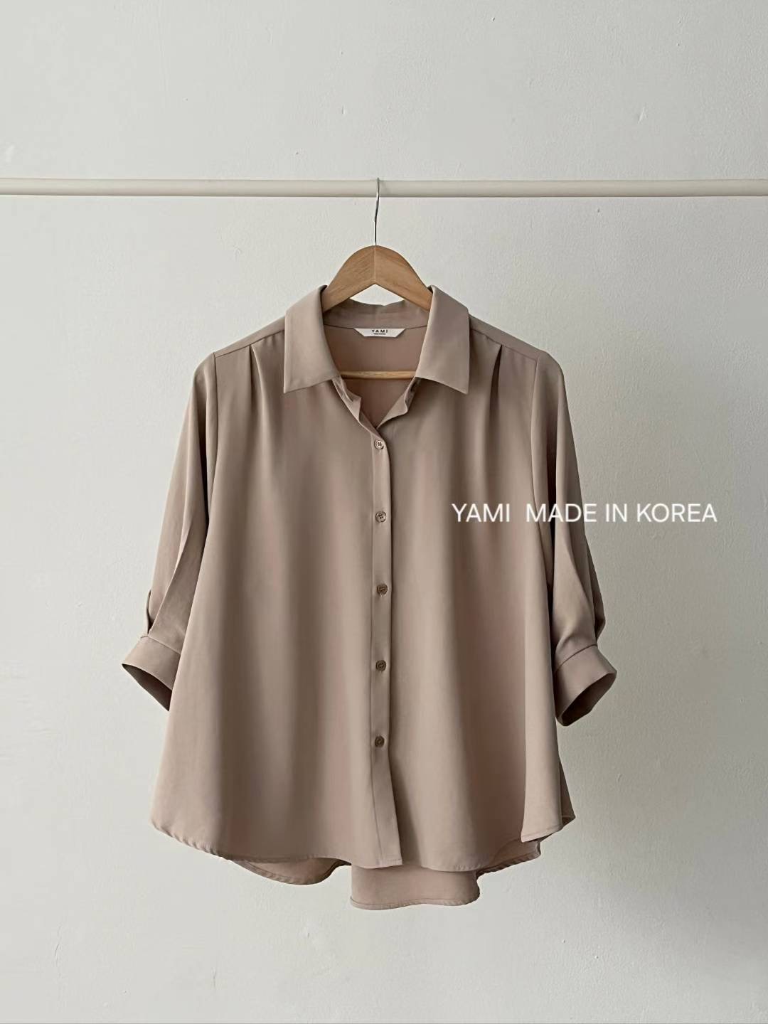YAMI-야미-T東大門㊣代購女士新款推薦時尚25秋冬襯衫蕾絲衫YAMI襯衫/蕾絲衫圖色2
