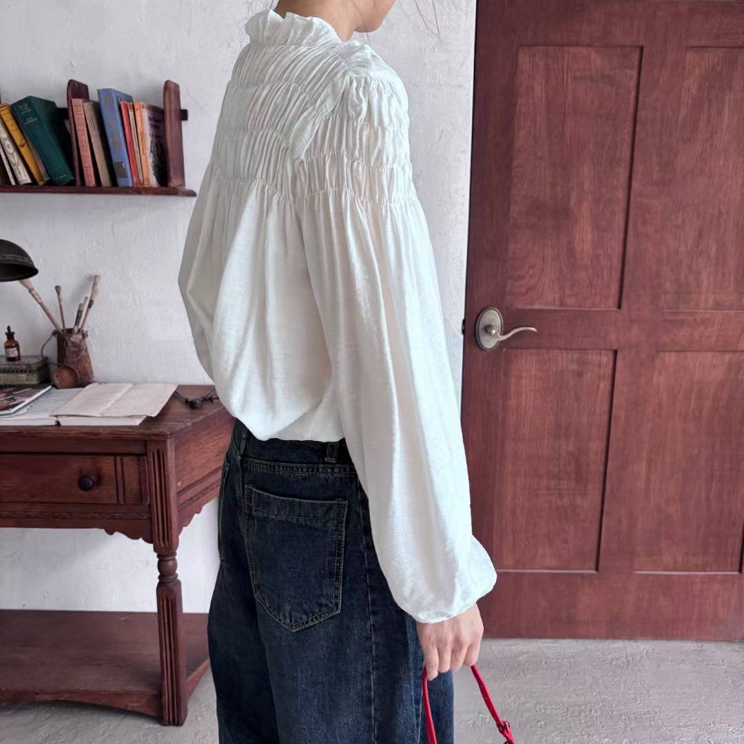 MAENEW東大門㊣實拍女士新品真品時尚人氣襯衫蕾絲衫荷葉邊MAENEW襯衫/蕾絲衫