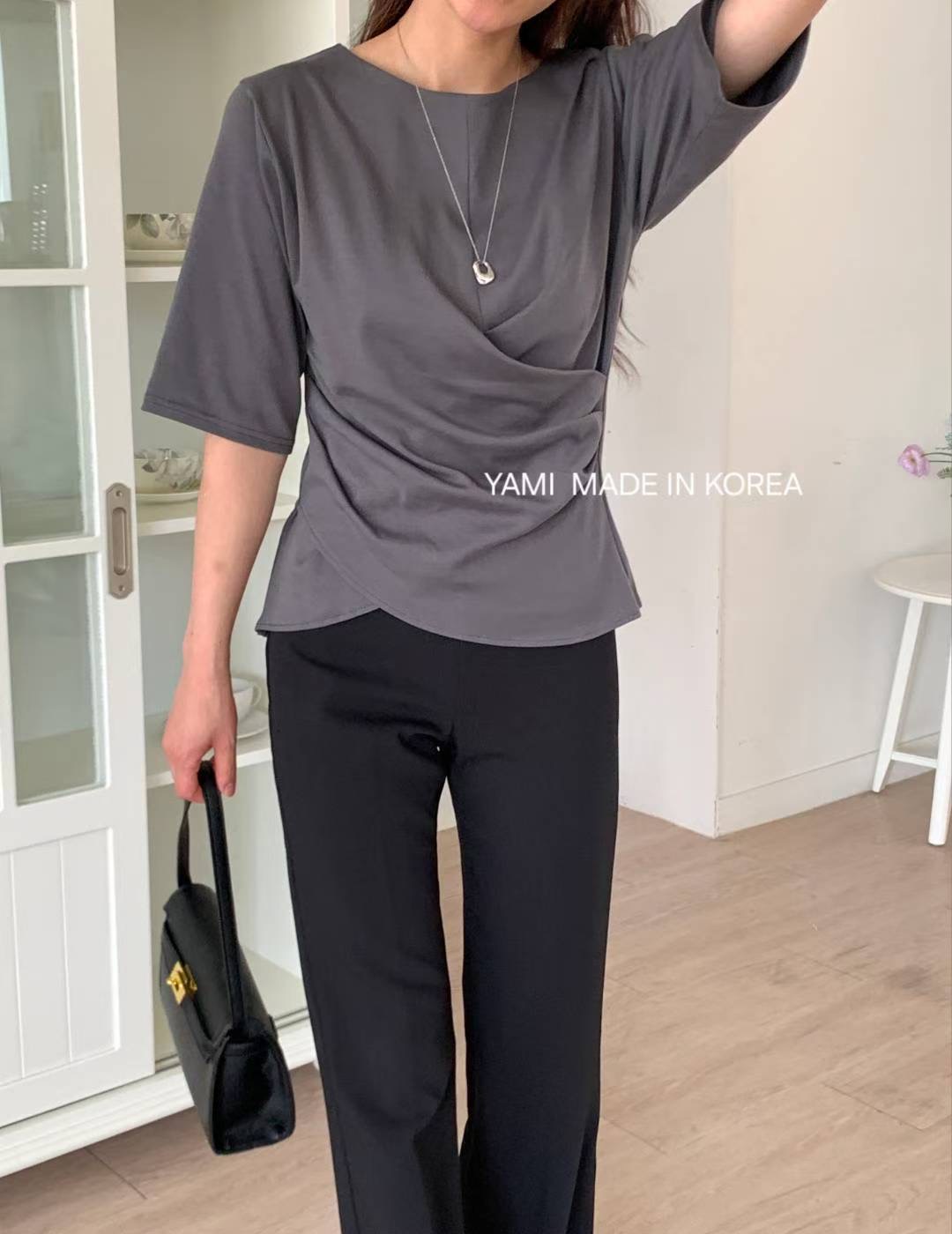 YAMI-야미-T東大門㊣直郵女裝新款推薦休閑人氣職業熱賣T恤YAMIT恤