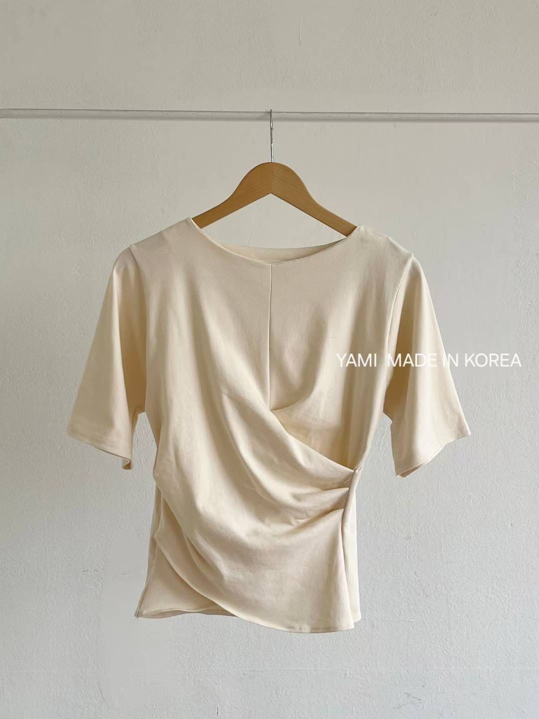 YAMI-야미-T東大門㊣直郵女裝新款推薦休閑人氣職業熱賣T恤YAMIT恤圖色2