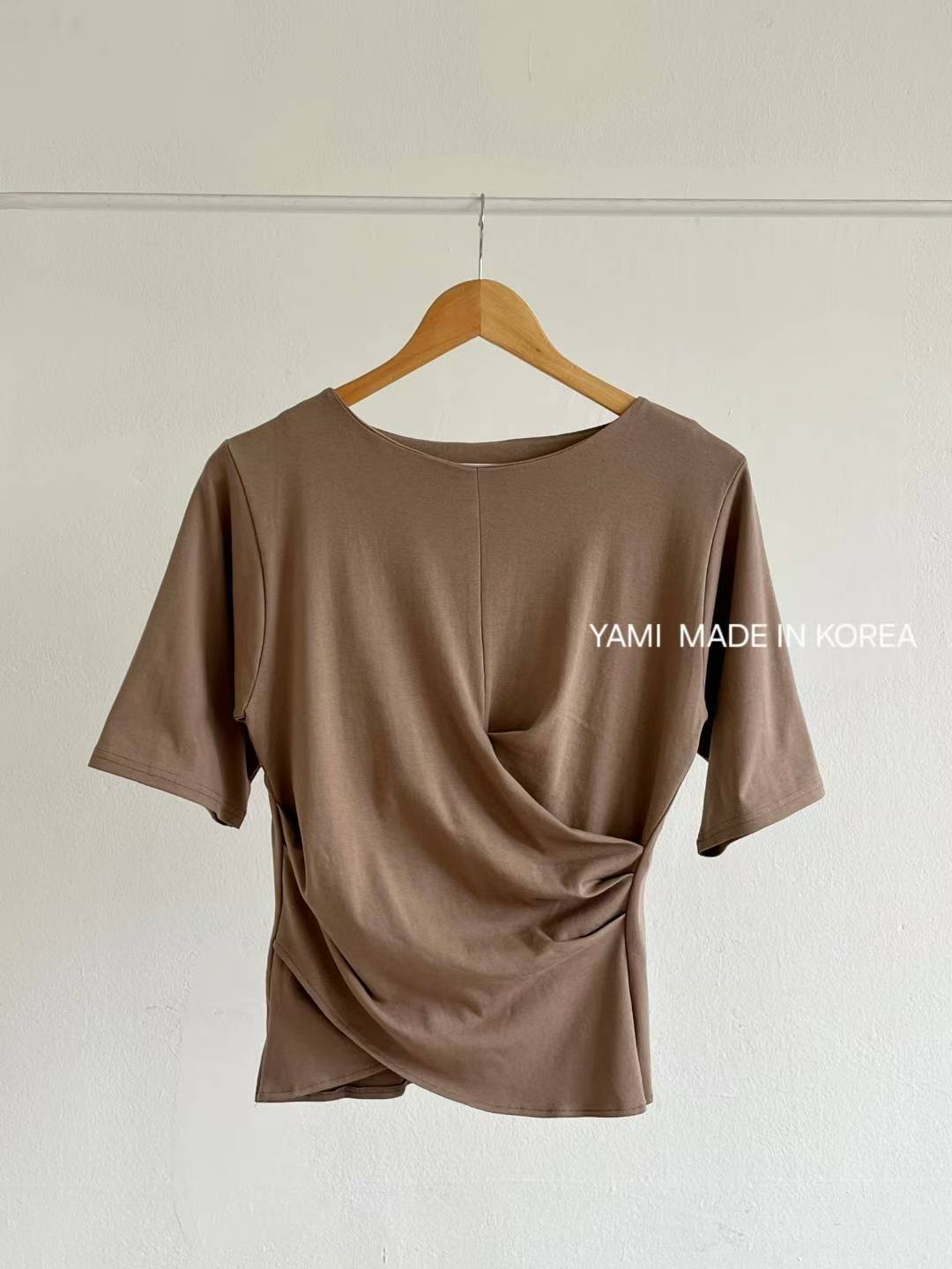 YAMI-야미-T東大門㊣直郵女裝新款推薦休閑人氣職業熱賣T恤YAMIT恤圖色3