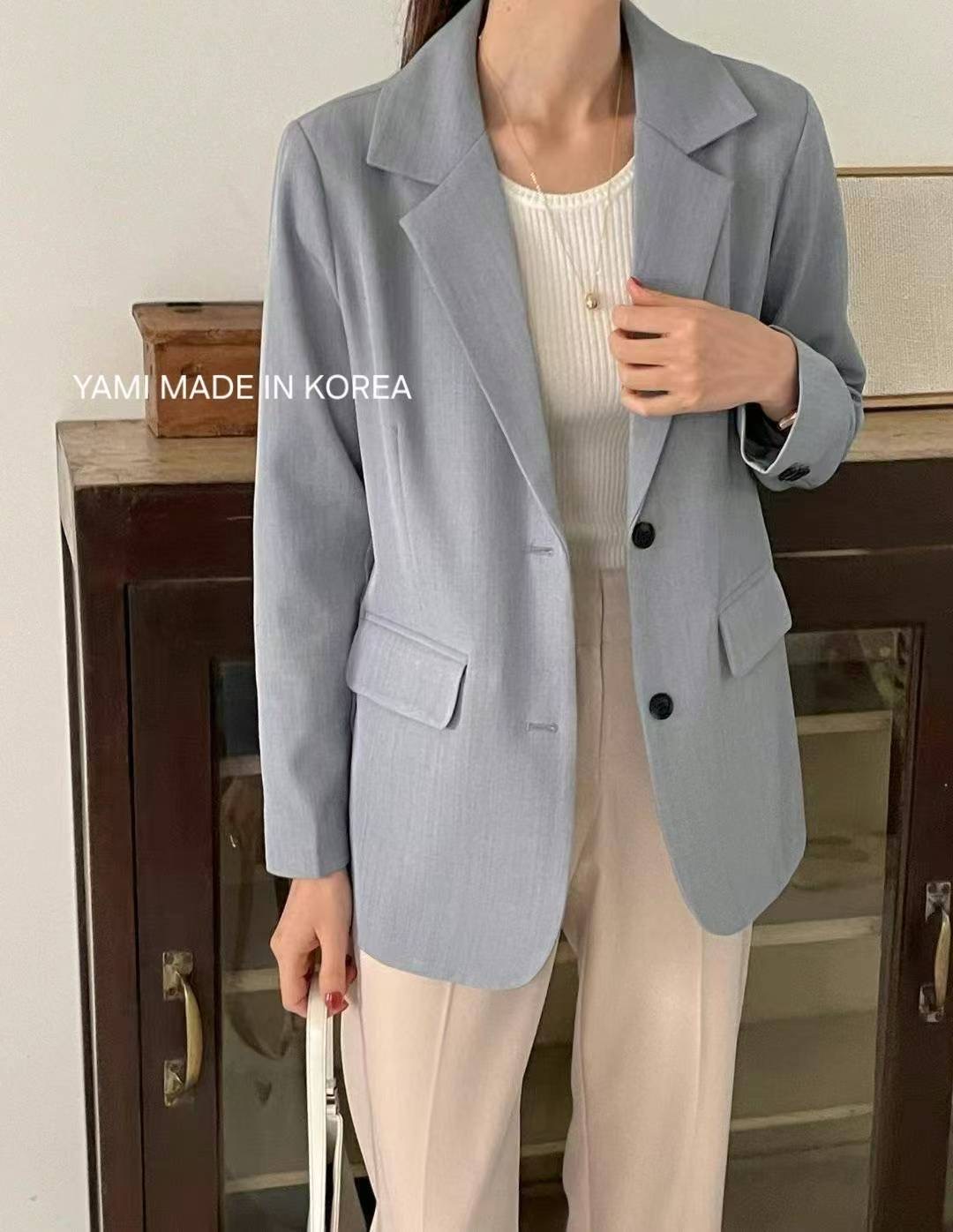 YAMI-야미-T韓國代購㊣女裝新款真品熱賣時尚人氣西裝西服YAMI西裝/西服