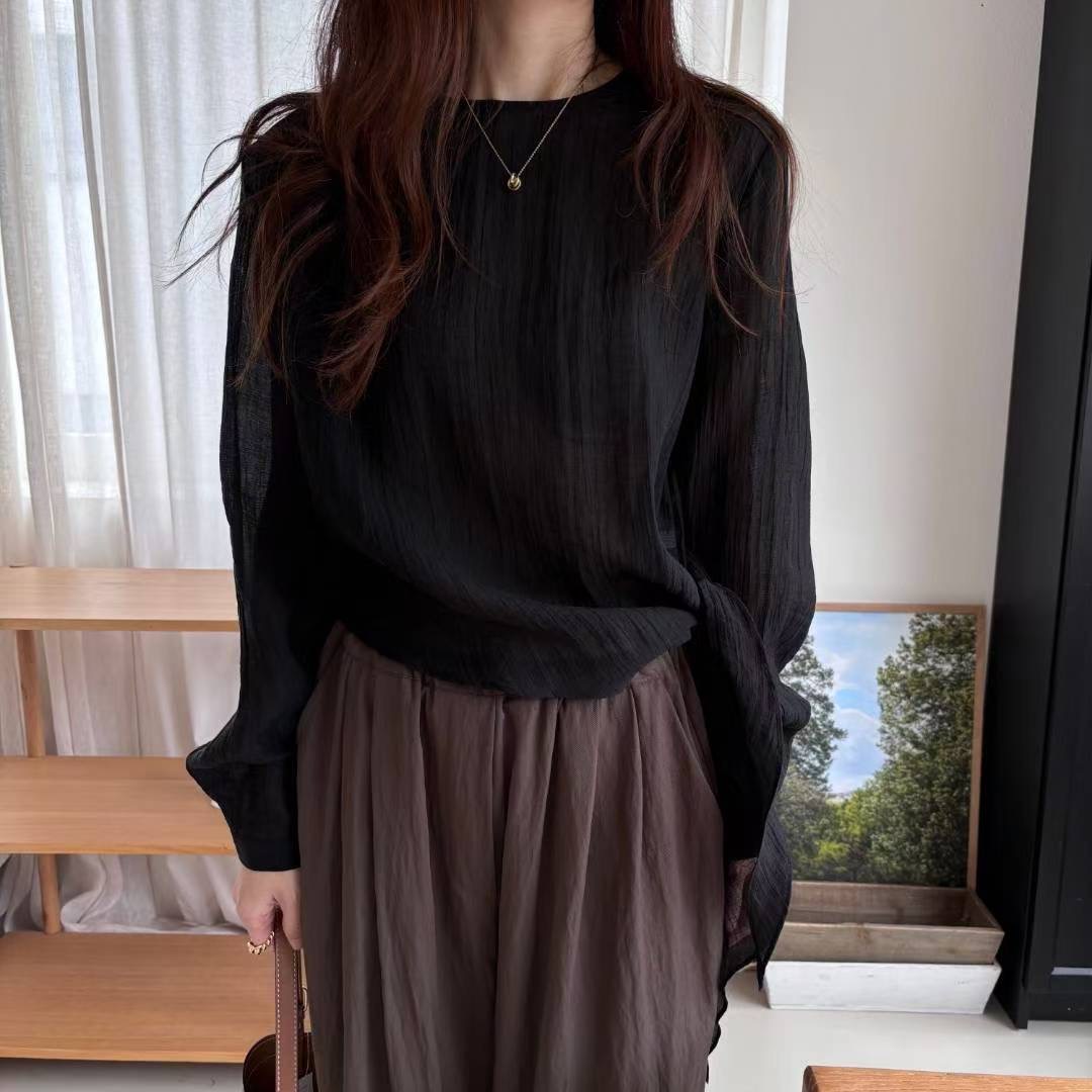 MAENEW東大門㊣實拍女士新品推薦25秋冬休閑人氣襯衫蕾絲衫MAENEW襯衫/蕾絲衫圖色3
